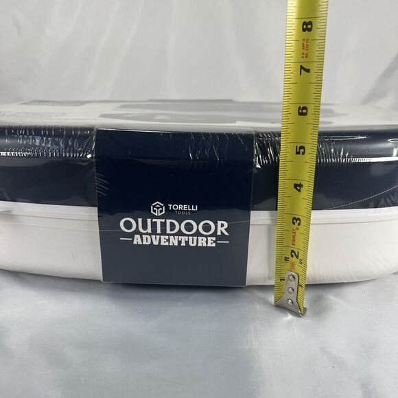 Torelli Outdoor Adventure BBQ Prep & Serve Tray Two-Tiered Container Blue White - Picture 6 of 6